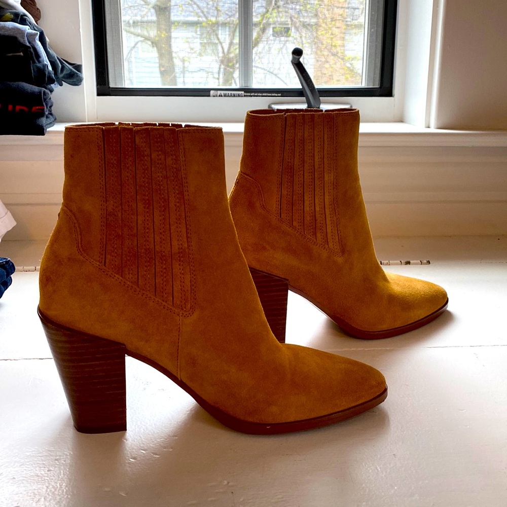 Rag & Bone Suede Booties, camel 38.5